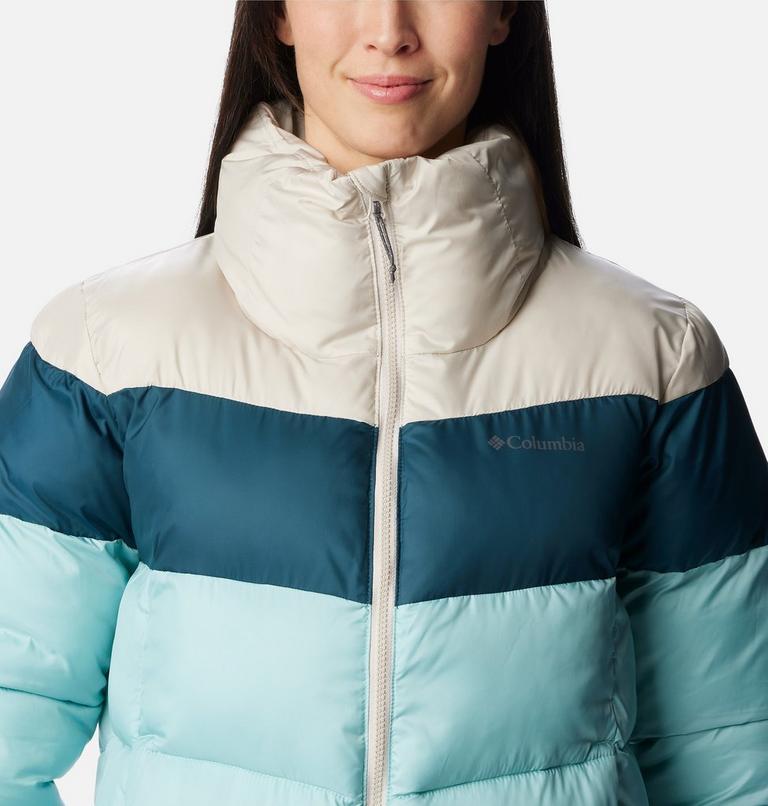 Puffect Color Blocked Jacket, Color: Aqua Haze, Night Wave, Dark Stone, image 4