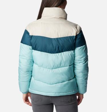 Puffect Color Blocked Jacket, Color: Aqua Haze, Night Wave, Dark Stone, image 6