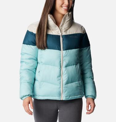 Puffect Color Blocked Jacket, Color: Aqua Haze, Night Wave, Dark Stone, image 5