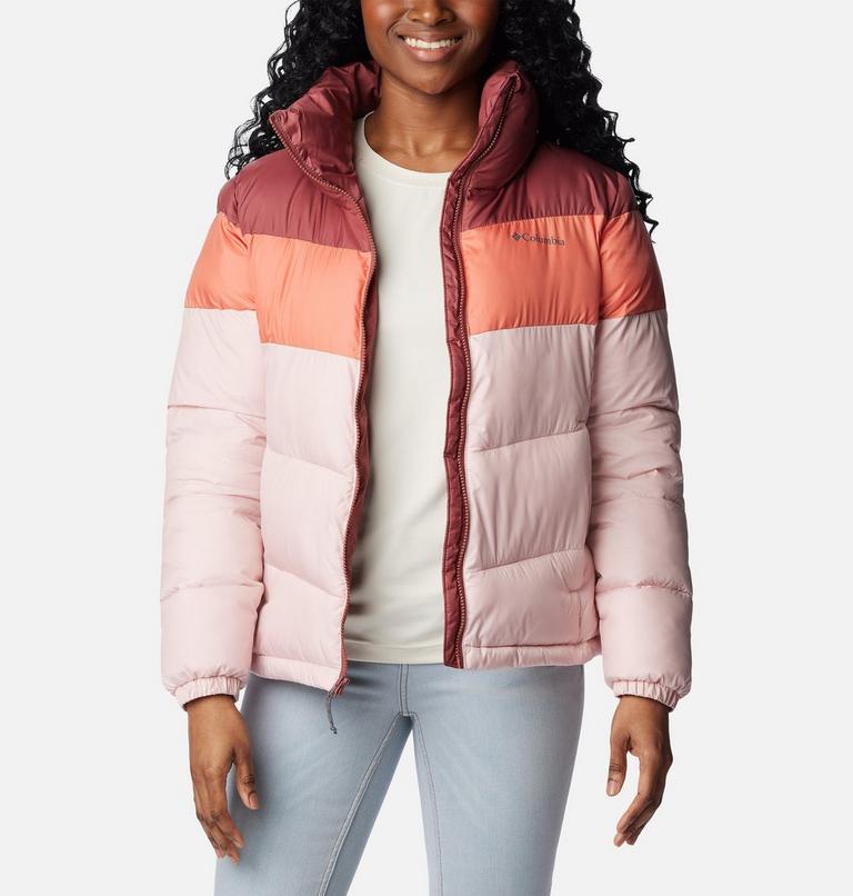 Puffect Color Blocked Jacket, Color: Dusty Pink, Faded Peach, Beetroot, image 7