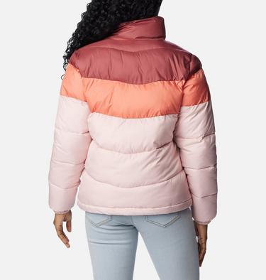 Puffect Color Blocked Jacket, Color: Dusty Pink, Faded Peach, Beetroot, image 10