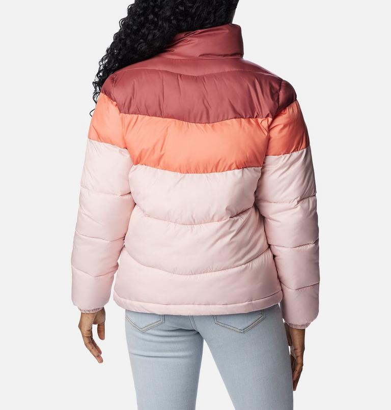 Puffect Color Blocked Jacket, Color: Dusty Pink, Faded Peach, Beetroot, image 2