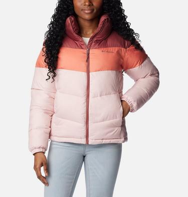 Puffect Color Blocked Jacket, Color: Dusty Pink, Faded Peach, Beetroot, image 9