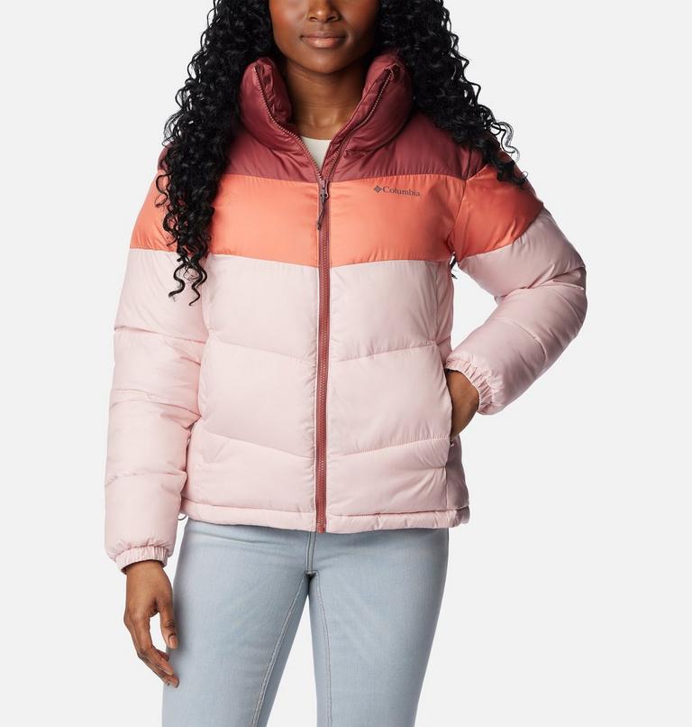 Puffect Color Blocked Jacket, Color: Dusty Pink, Faded Peach, Beetroot, image 1