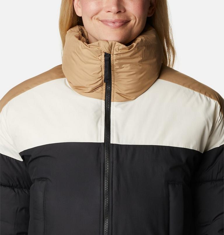 Women's Pike Lake Insulated Cropped Puffer Jacket, Color: Black, Chalk, Beach, image 4