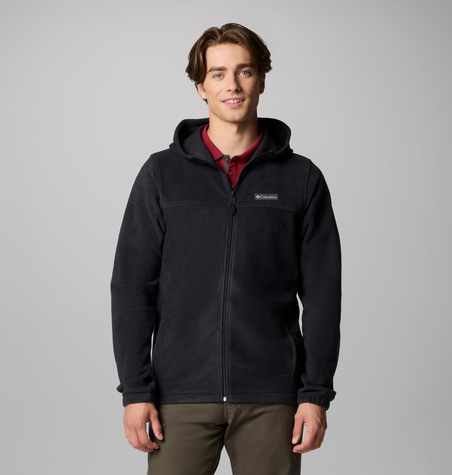 Мужское худи Columbia Steens Mountain Full Zip Fleece, цвет: Чёрный — фото 1