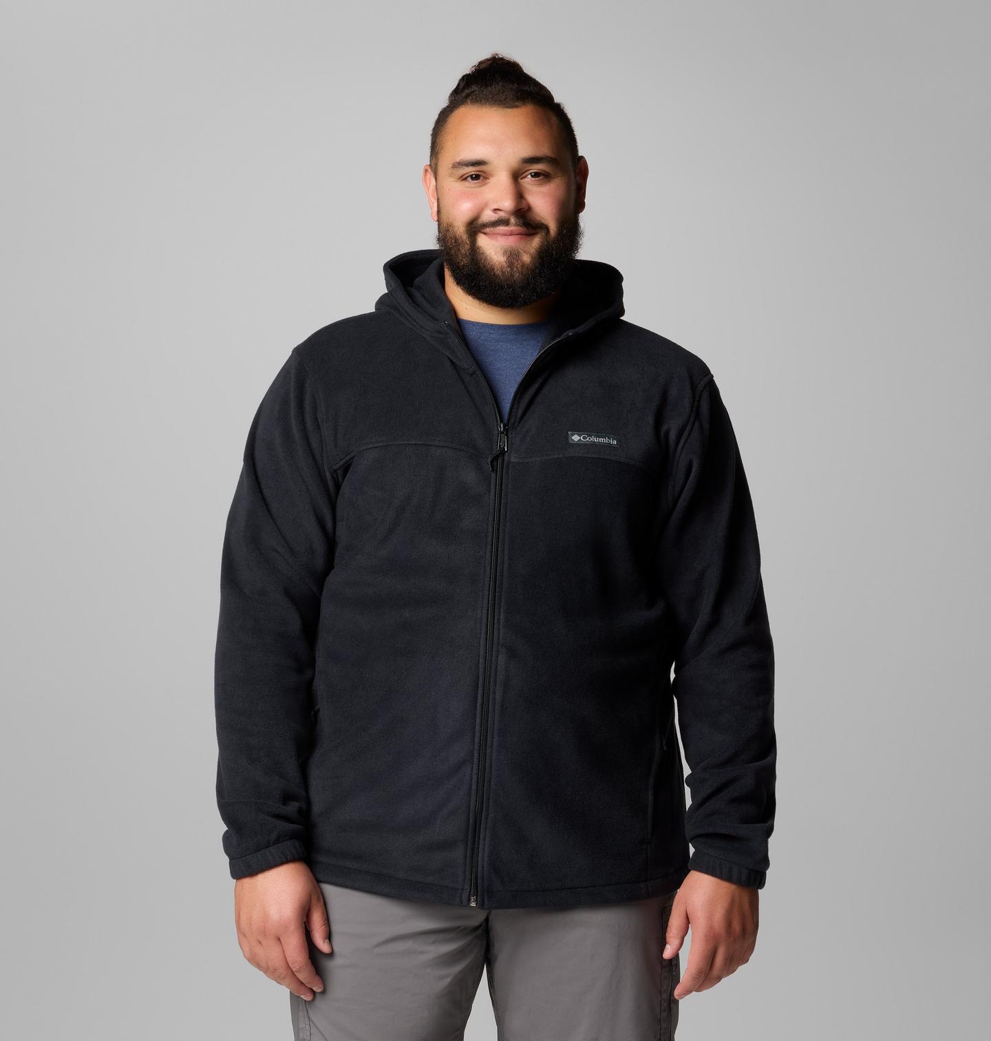 Мужское худи Columbia Steens Mountain Full Zip Fleece - Big, цвет: Чёрный — фото 1
