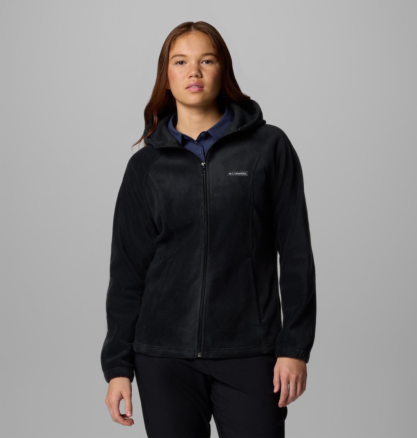 Женское худи Columbia Benton Springs Full Zip Fleece, цвет: Чёрный — фото 1