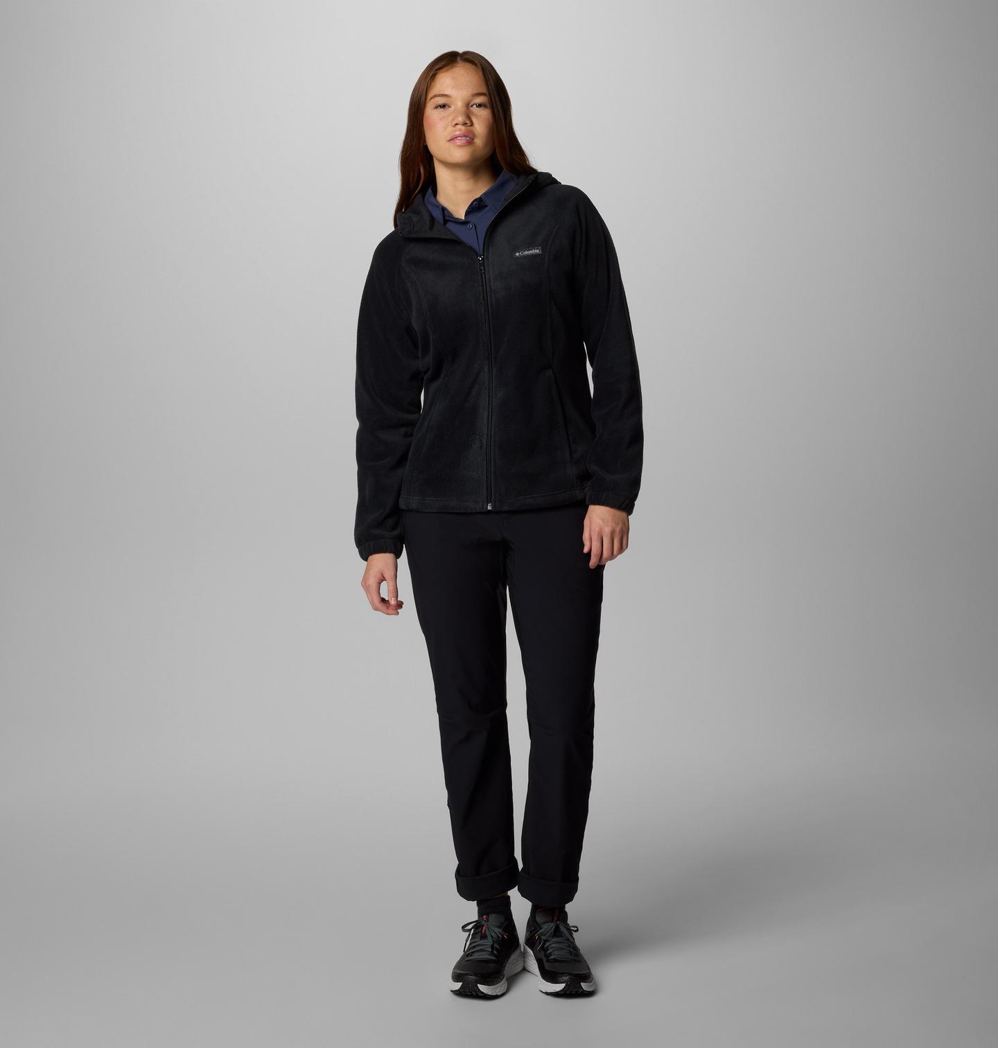 Женское худи Columbia Benton Springs Full Zip Fleece, цвет: Чёрный — фото 2