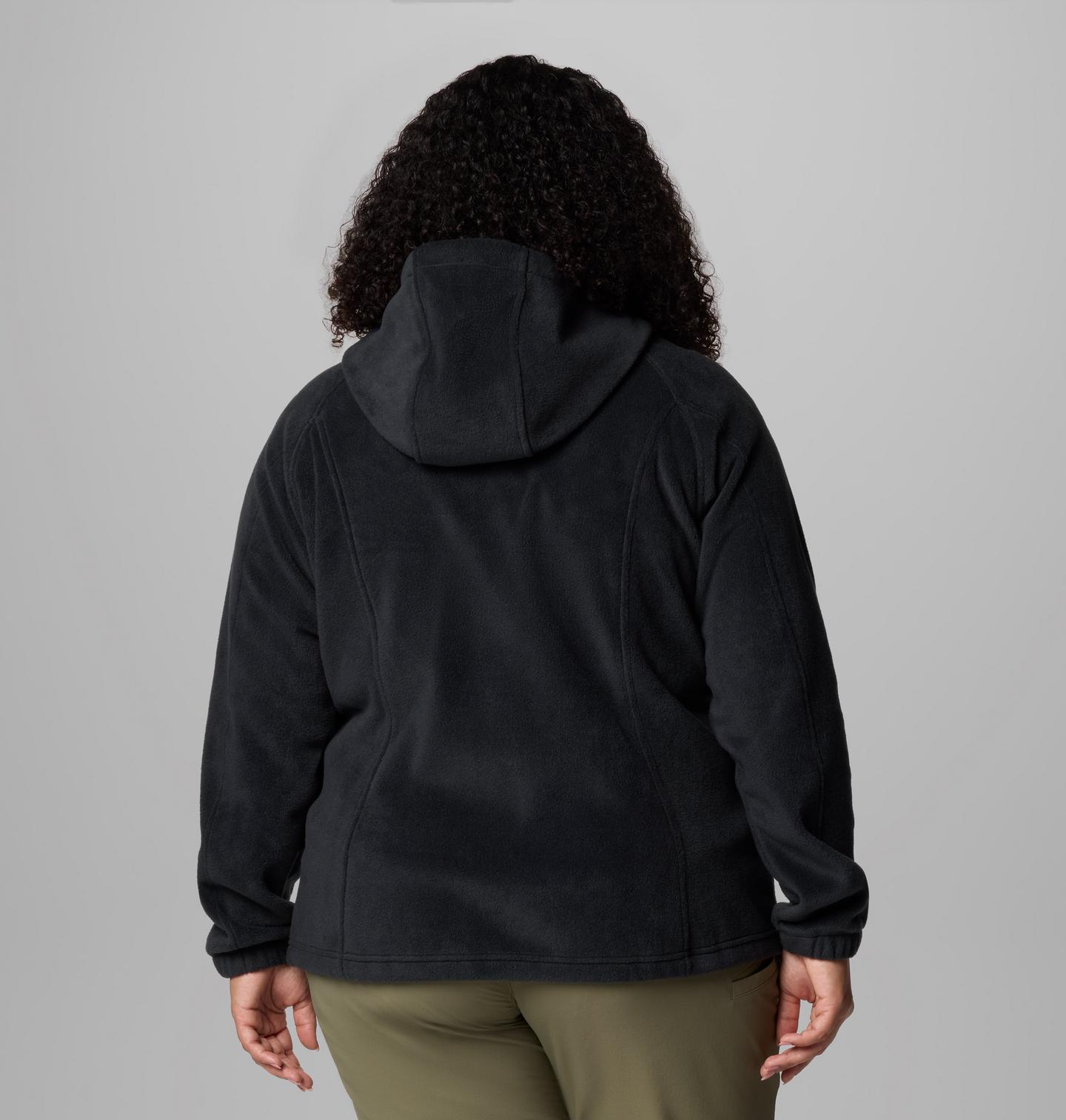 Женское худи Columbia Benton Springs Full Zip Fleece - Plus Size, цвет: Чёрный — фото 2