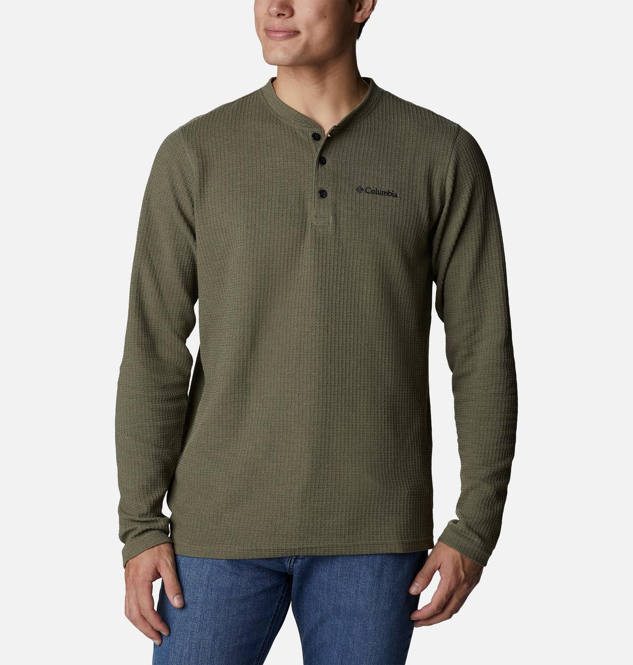 Men's Pine Peak™ Waffle Long Sleeve Henley 1