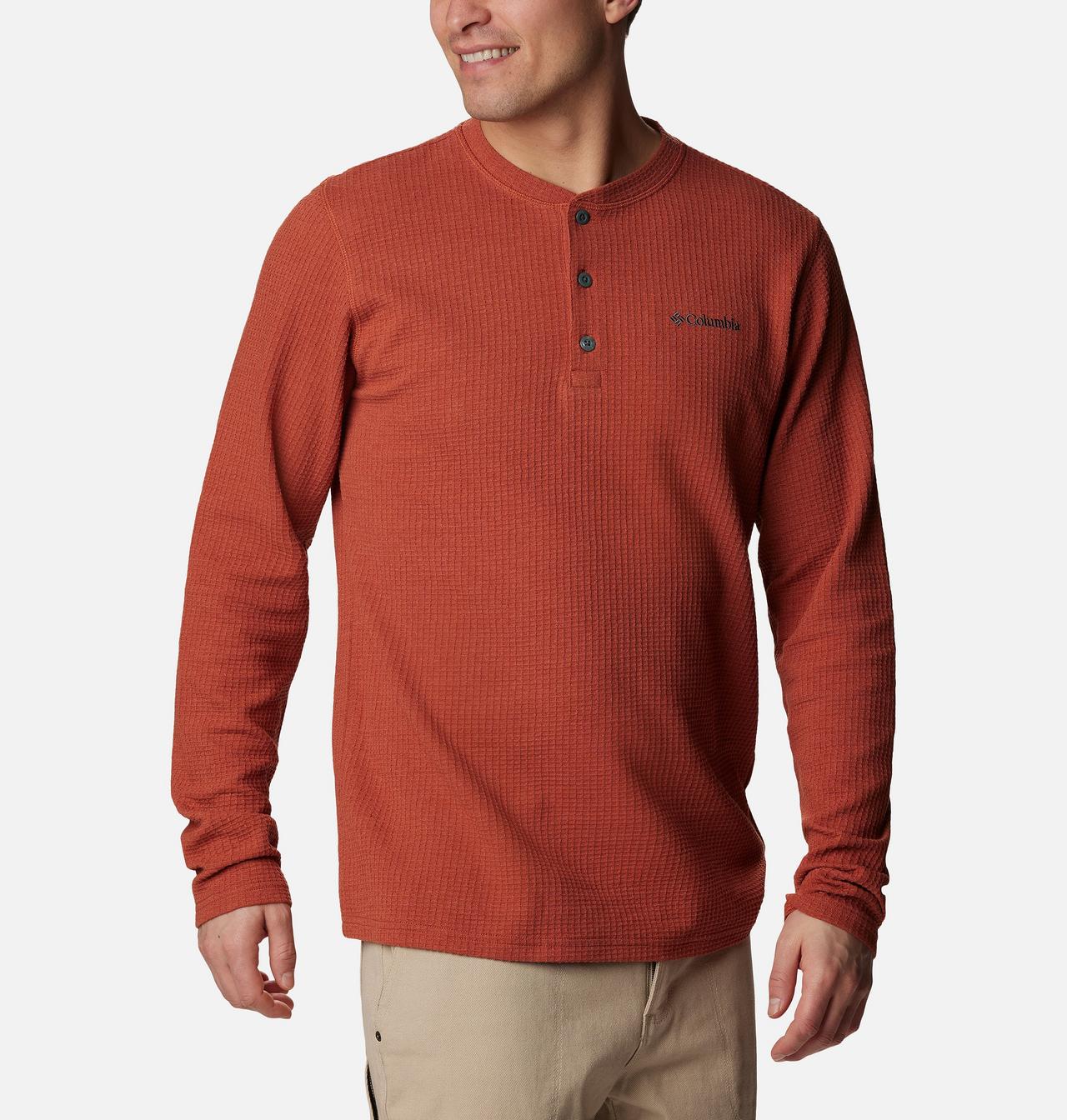 Men's Pine Peak™ Waffle Long Sleeve Henley 5