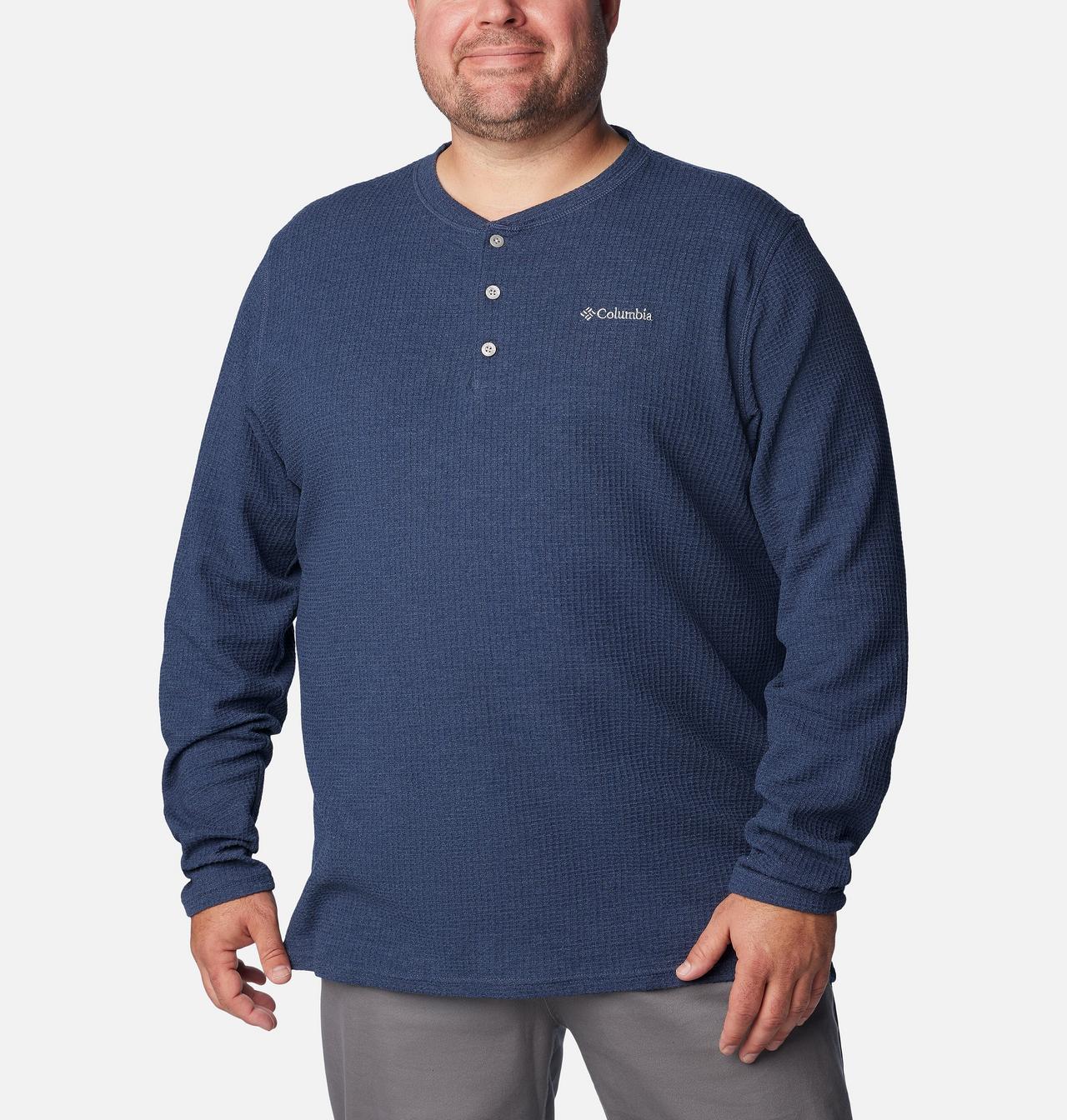 Men's Pine Peak™ Waffle Long Sleeve Henley - Big 1