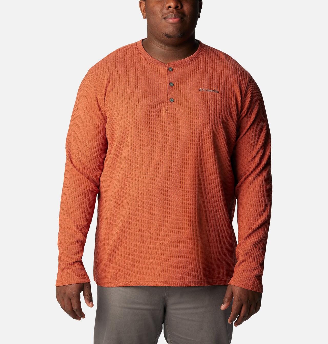Men's Pine Peak™ Waffle Long Sleeve Henley - Big 1