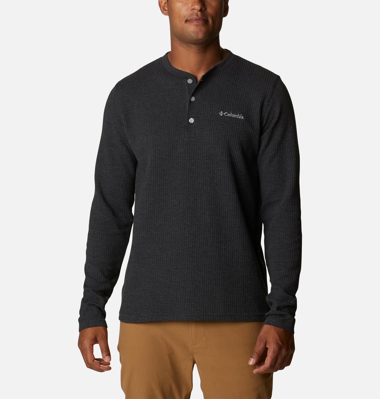 Men's Pine Peak™Waffle Long Sleeve Henley - Tall 1