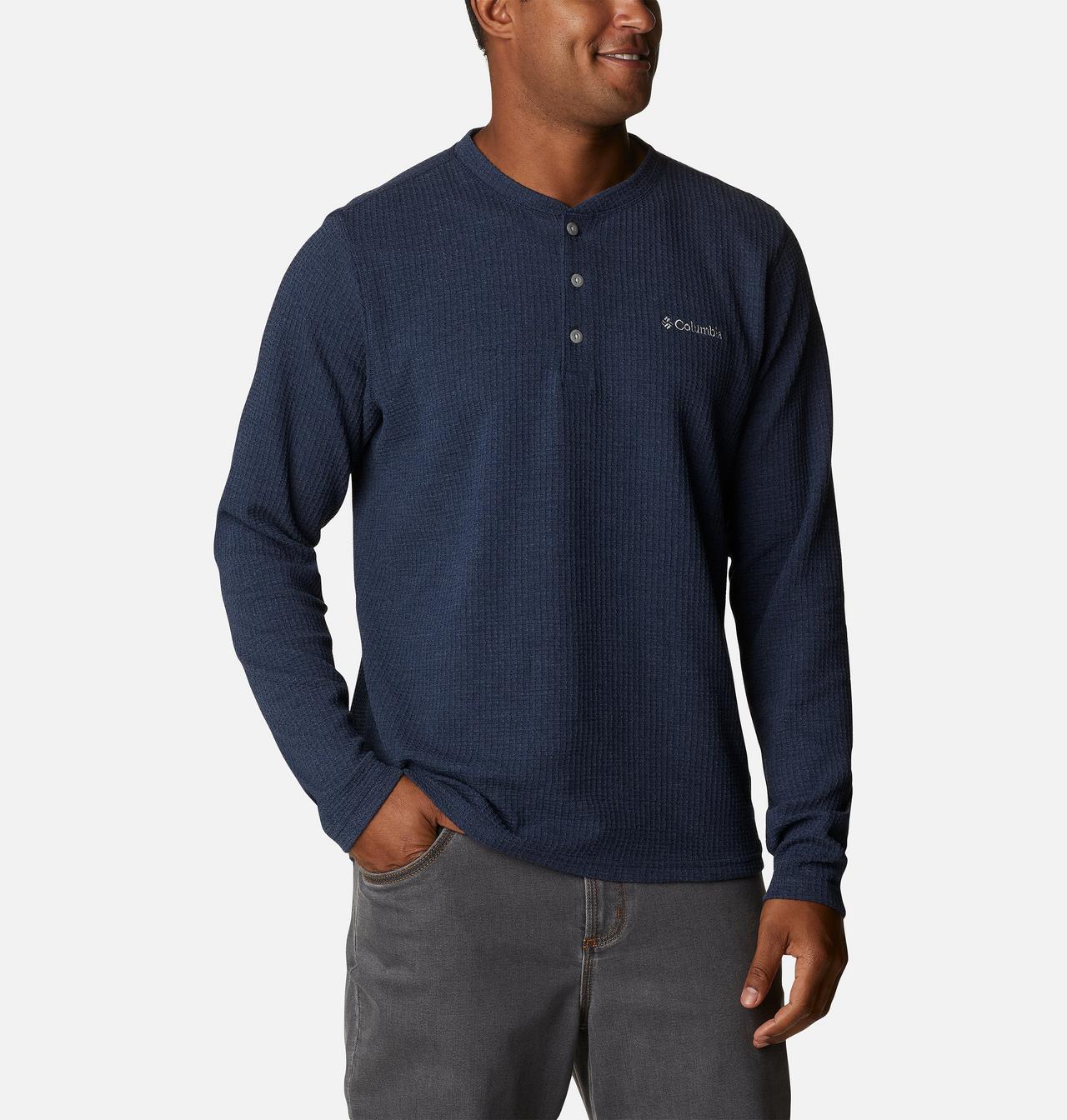 Men's Pine Peak™Waffle Long Sleeve Henley - Tall 5
