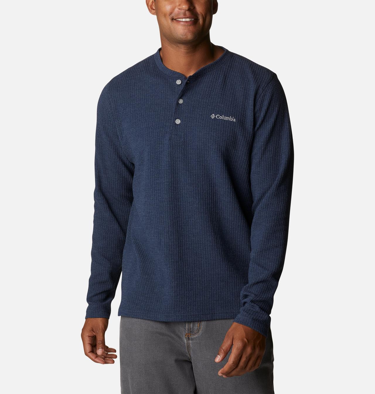 Men's Pine Peak™Waffle Long Sleeve Henley - Tall 1