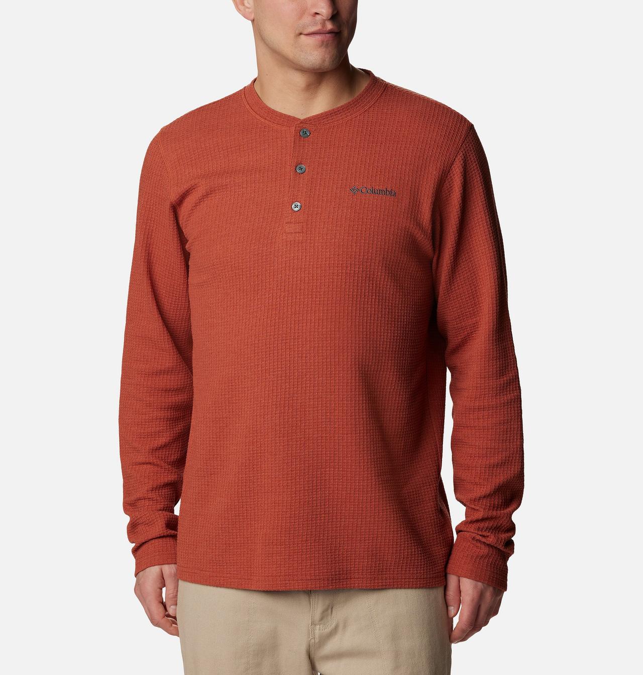 Men's Pine Peak™Waffle Long Sleeve Henley - Tall 1