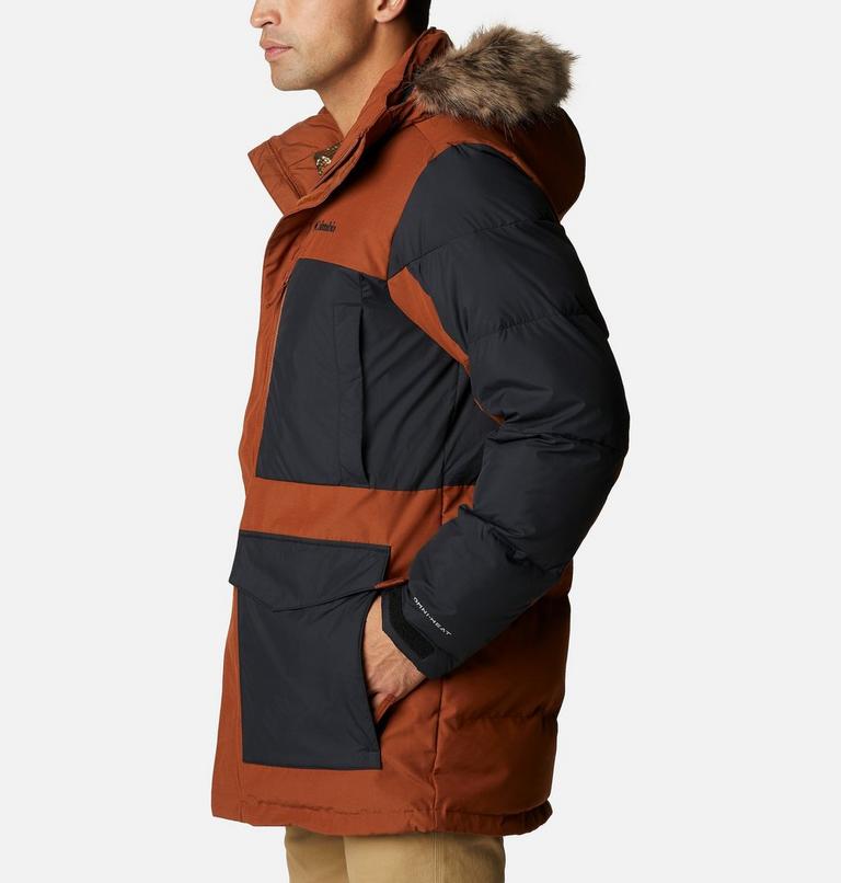 Men's Marquam Peak Fusion Insulated Parka, Color: Dark Amber, Black, image 3