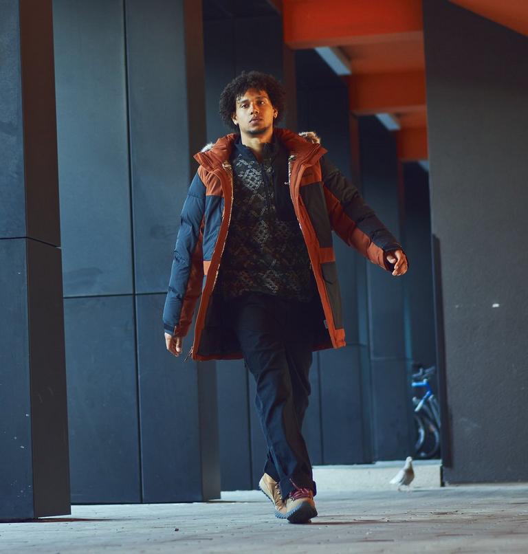 Men's Marquam Peak Fusion Insulated Parka, Color: Dark Amber, Black, image 13