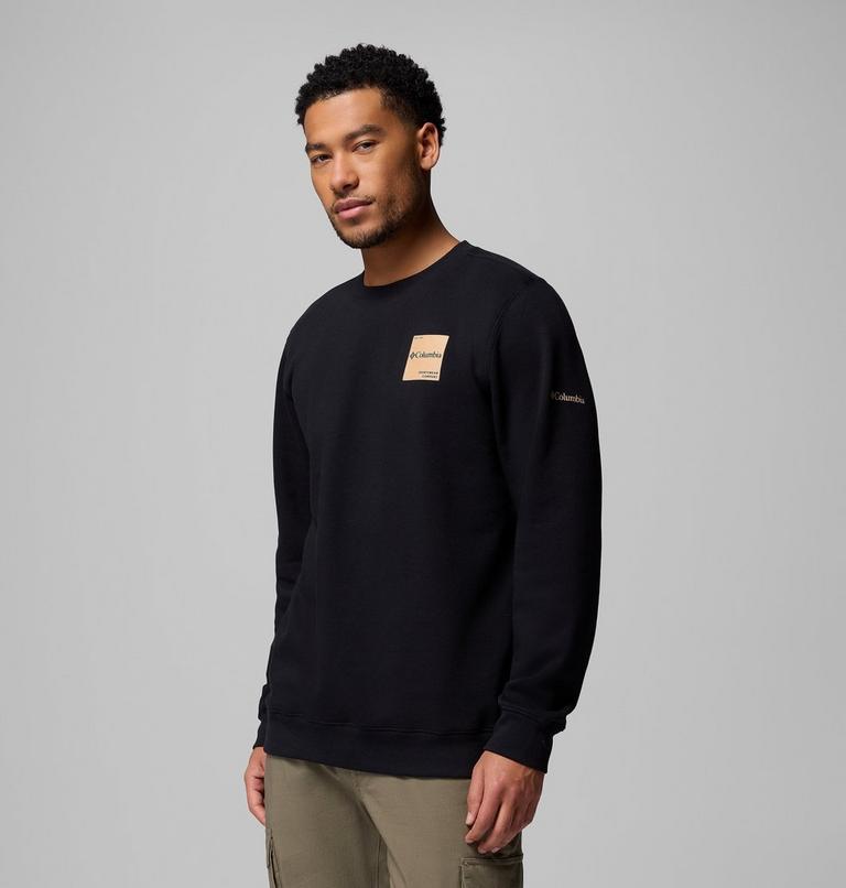 Sudadera de cuello redondo Trek para hombre, Color: Black, Boxy Brand, image 4