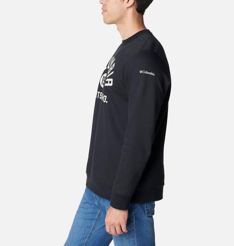 Men’s Trek Crew Sweatshirt, Color: Black, College Life Graphic, image 3