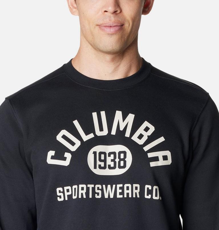 Men’s Trek Crew Sweatshirt, Color: Black, College Life Graphic, image 4
