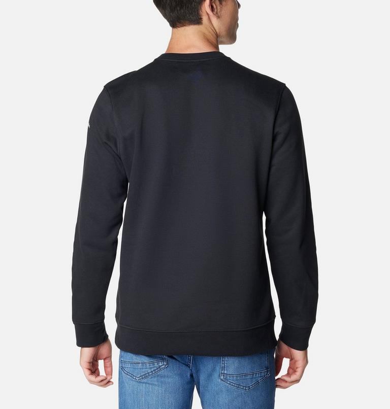 Men’s Trek Crew Sweatshirt, Color: Black, College Life Graphic, image 2