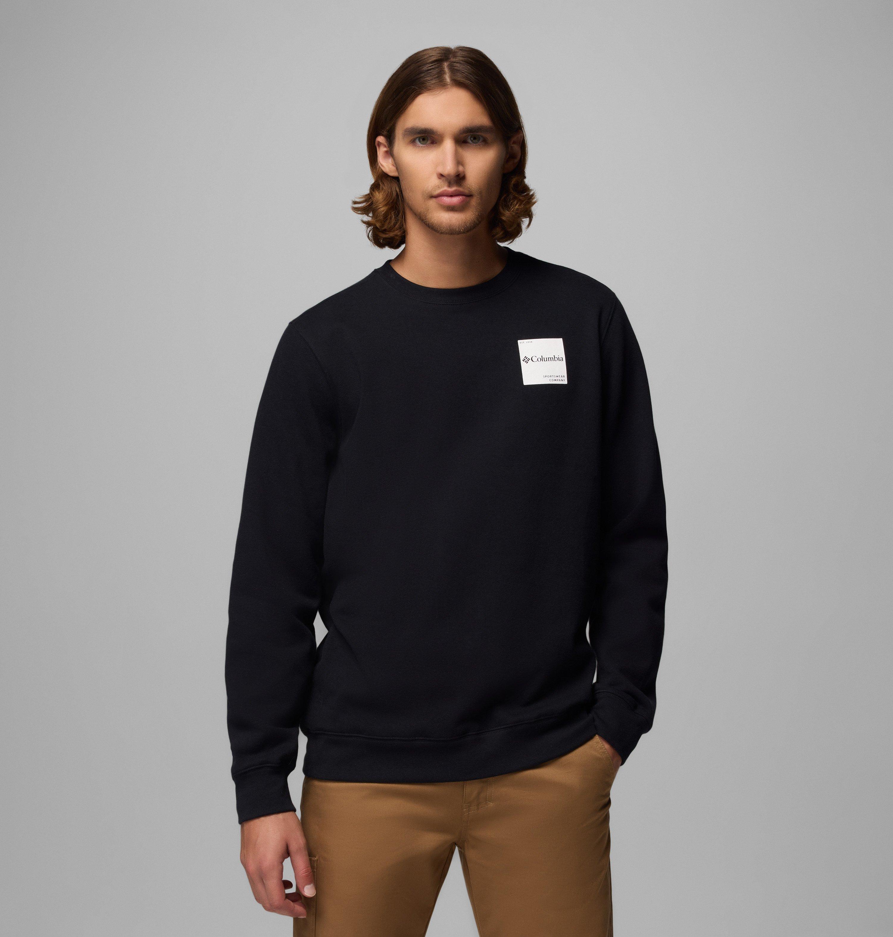 Columbia Sportswear Men's Black Columbia - ’S Trek™ Crew Sweatshirt - Boxy Brand Small