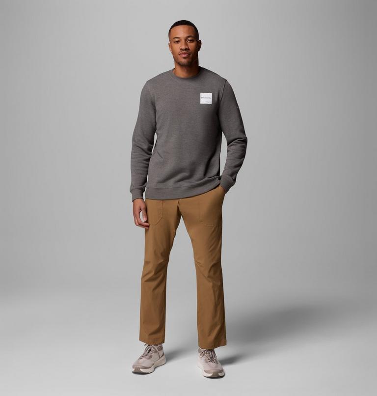 Men&rsquo;s Trek Crew Sweatshirt, Color: Charcoal Heather, Boxy Brand, image 2