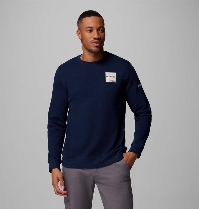 Sudadera de cuello redondo Trek para hombre, Color: Collegiate Navy, Boxy Brand, image 1