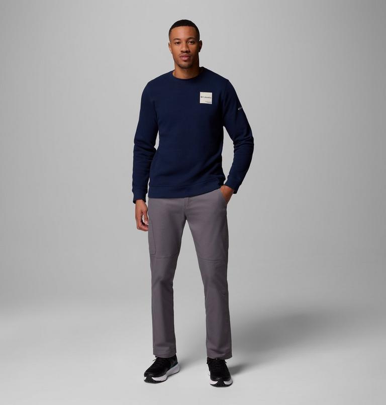 Sudadera de cuello redondo Trek para hombre, Color: Collegiate Navy, Boxy Brand, image 2