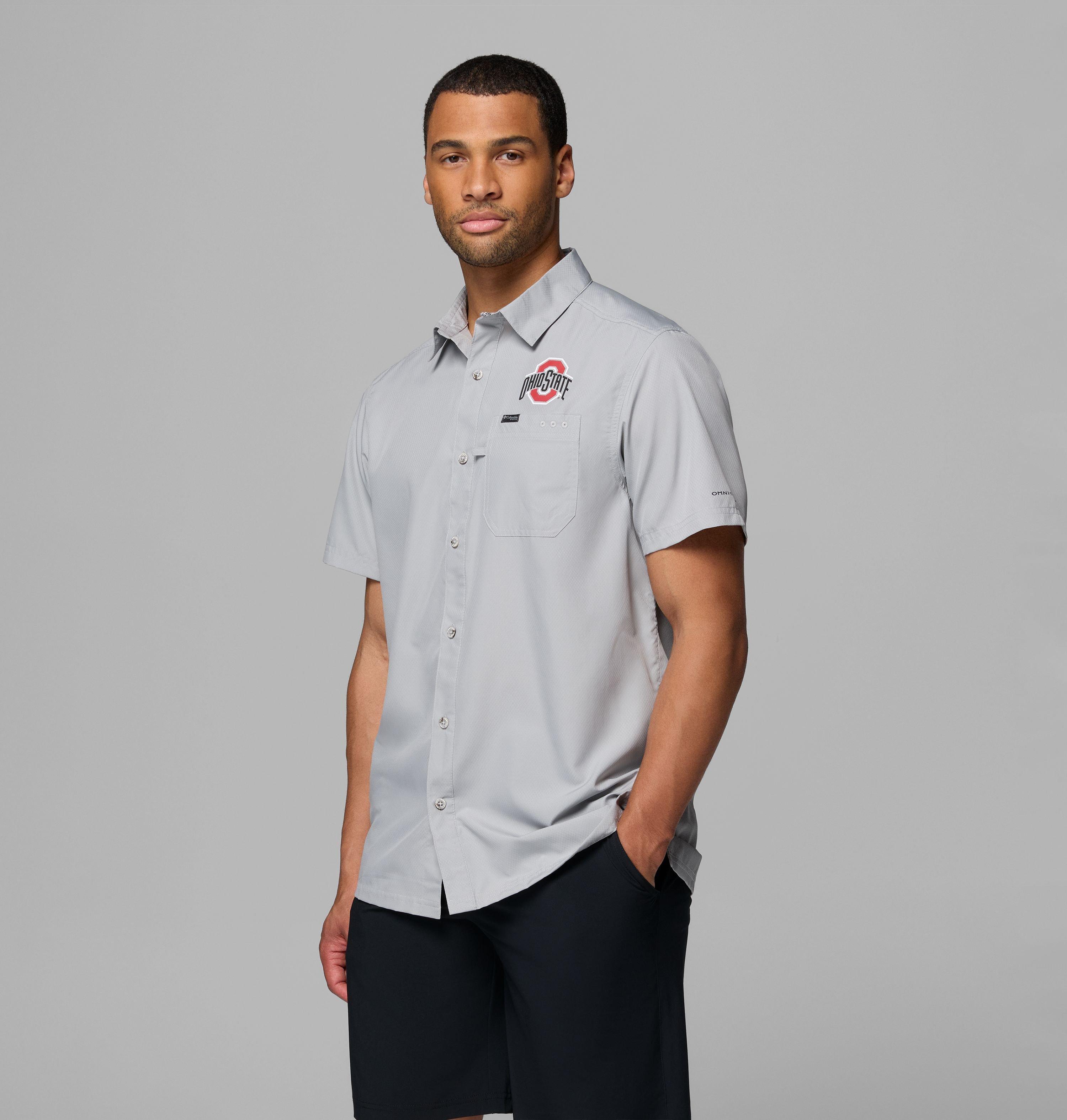 Men's Collegiate PFG Slack Tide Camp Shirt - Ohio State 4