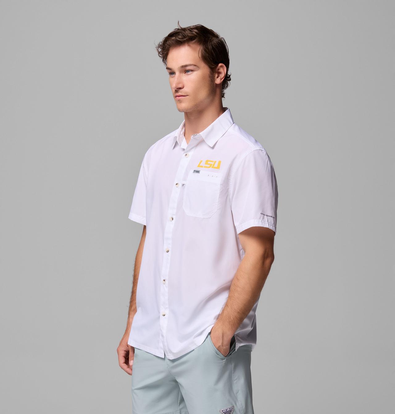 Men's Collegiate PFG Slack Tide™ Camp Shirt - LSU 4
