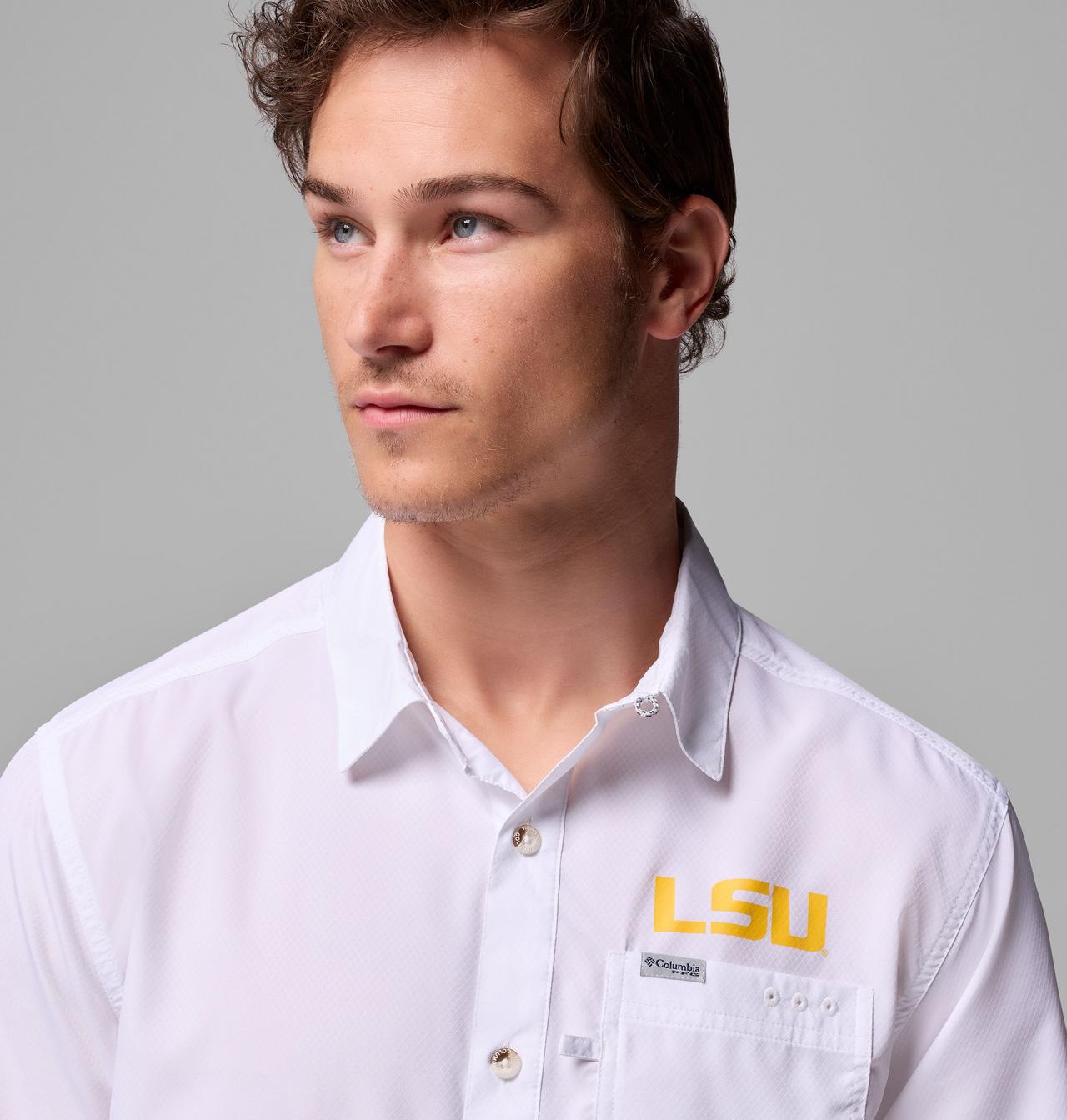 Men's Collegiate PFG Slack Tide™ Camp Shirt - LSU 5
