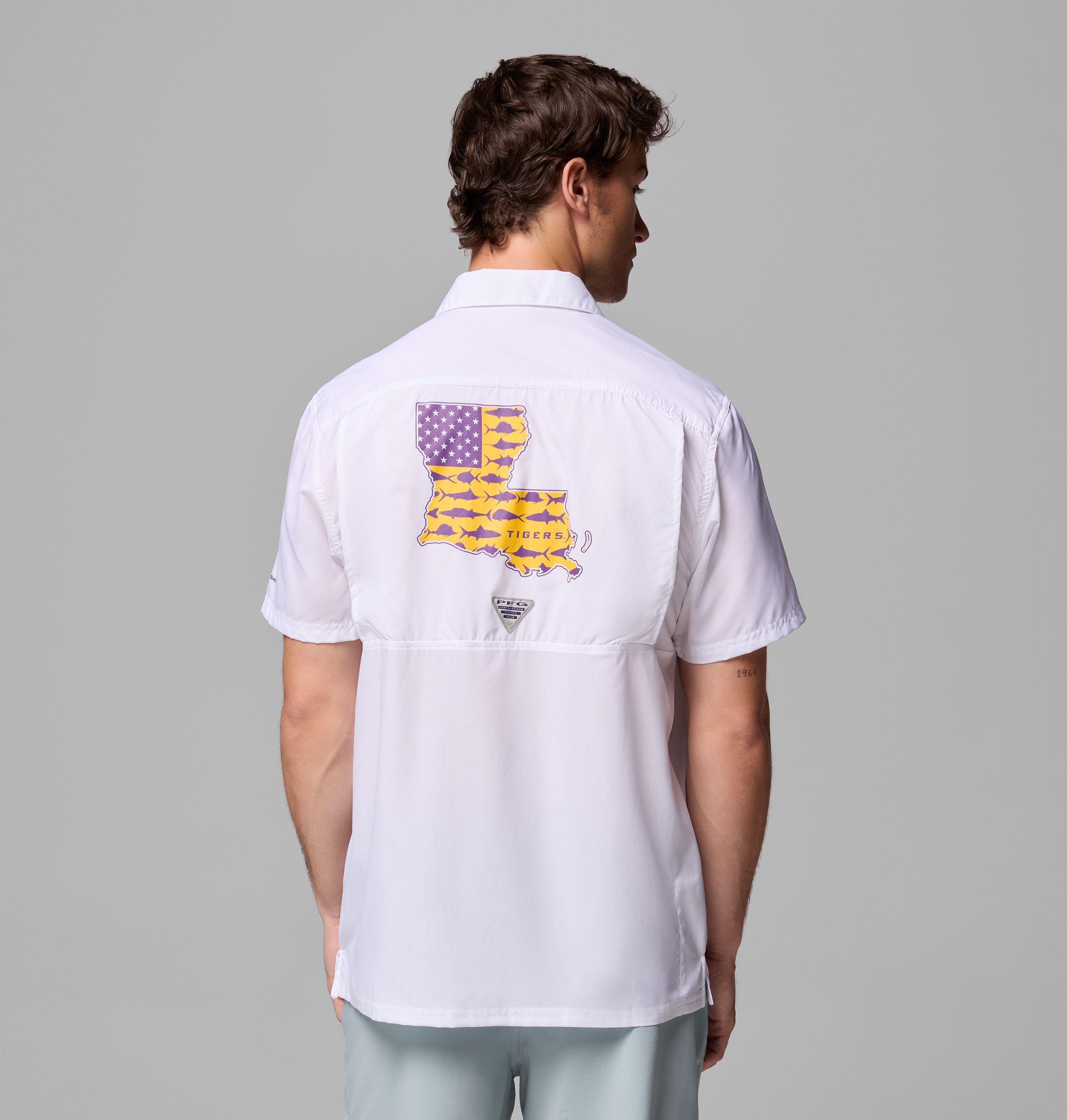 Men's Collegiate PFG Slack Tide Camp Shirt - LSU 3