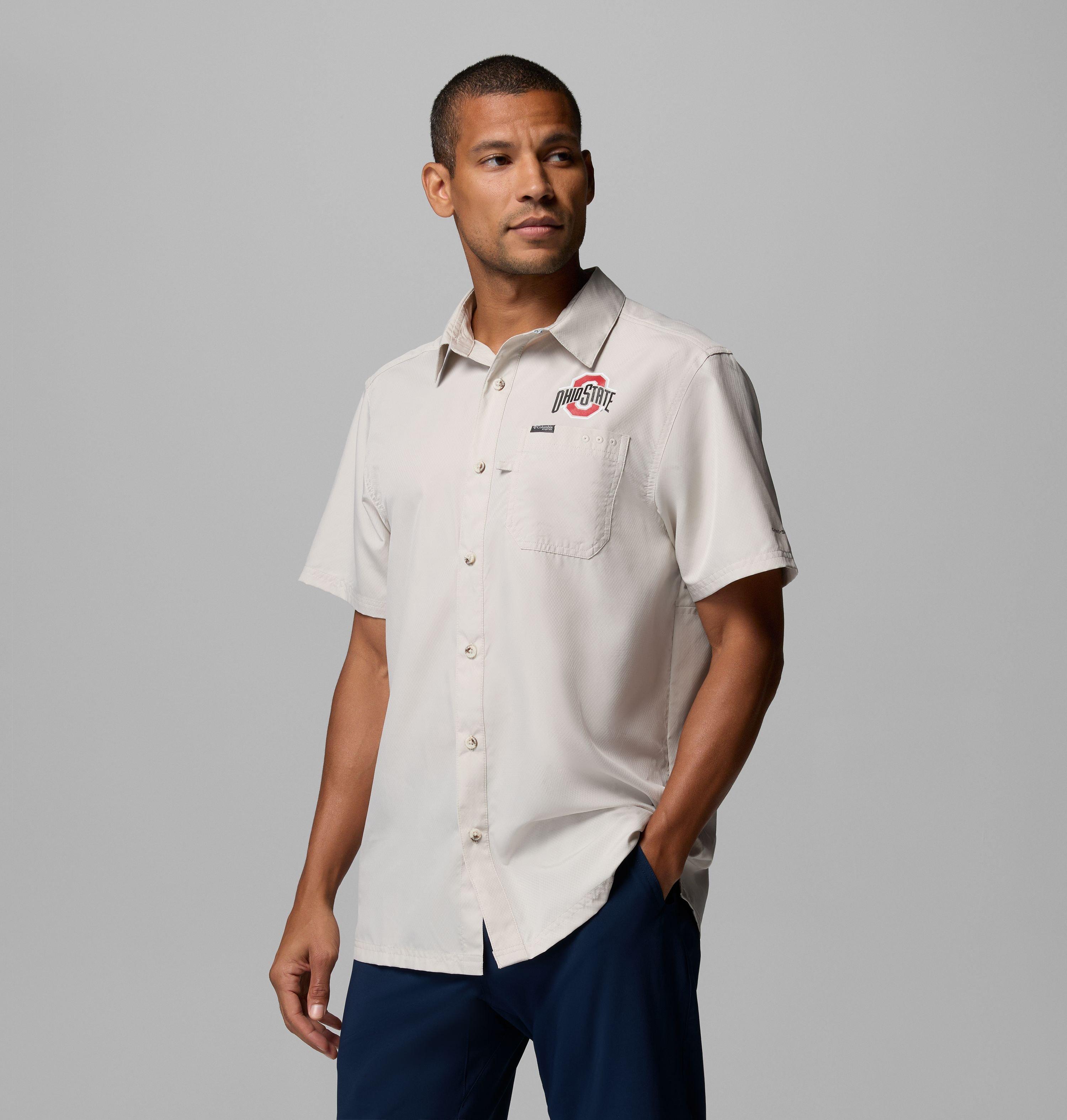 Men's Collegiate PFG Slack Tide Camp Shirt - Ohio State 4