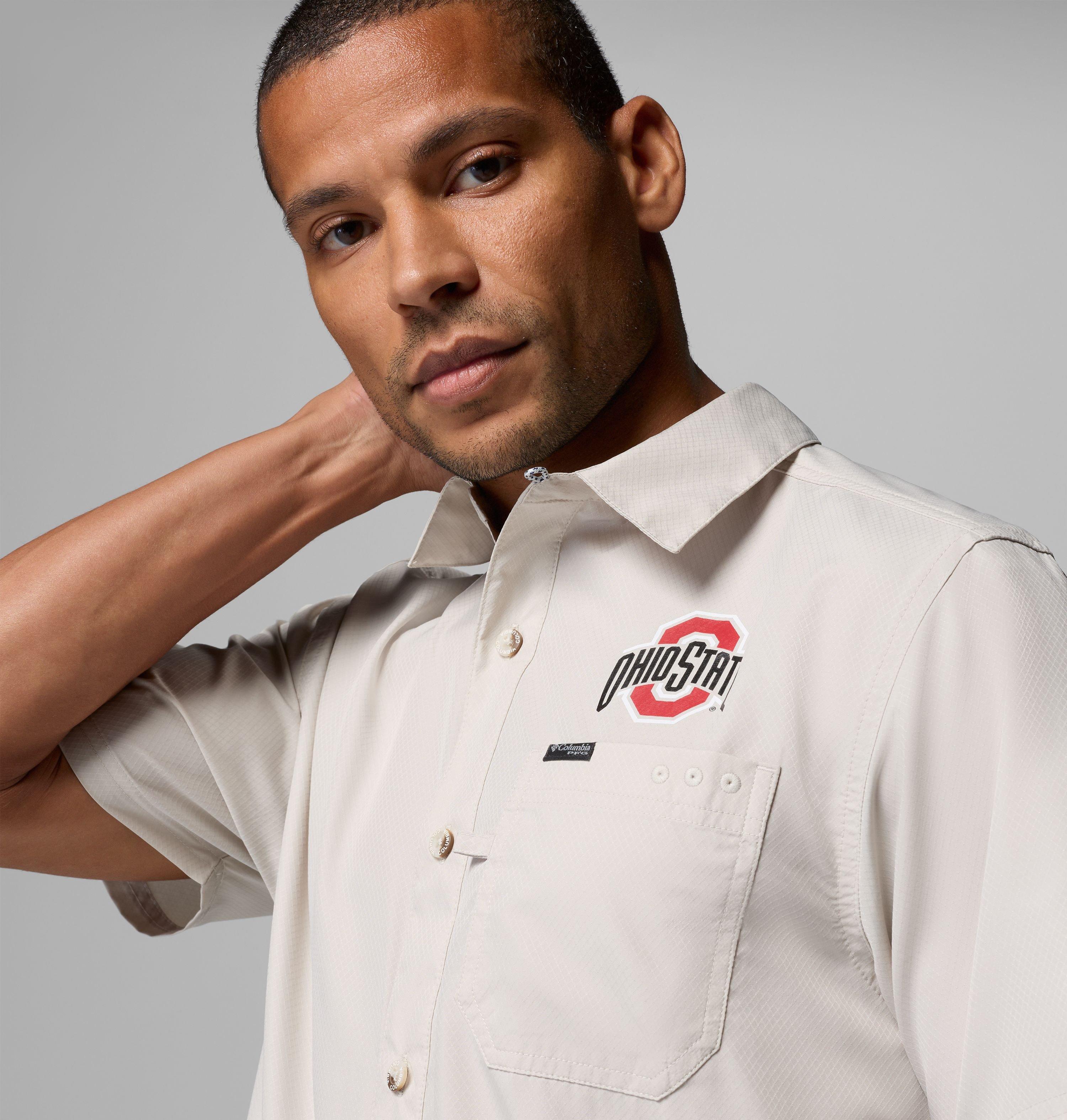 Men's Collegiate PFG Slack Tide Camp Shirt - Ohio State 5