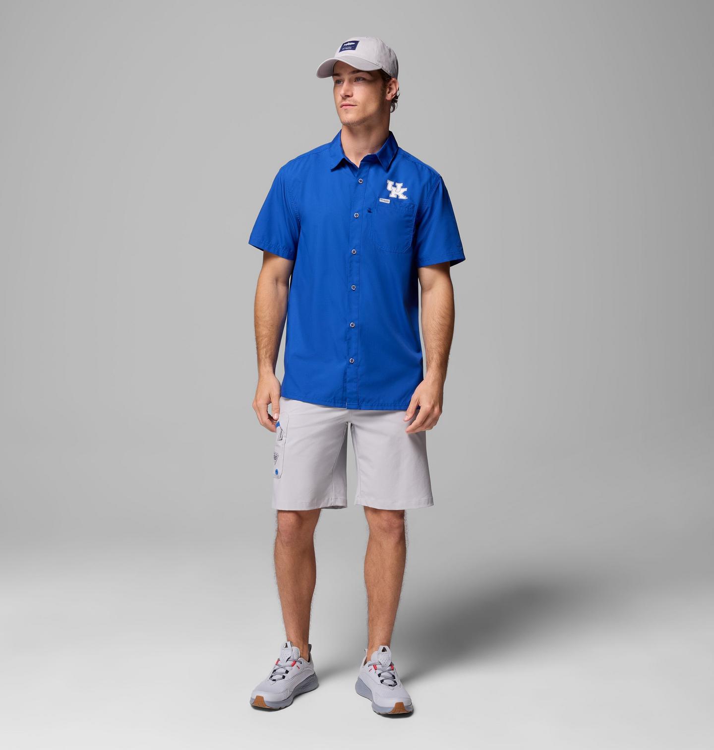 Мужская рубашка Columbia CLG Slack Tide Camp Shirt - Kentucky, цвет: Uk - Azul — фото 2