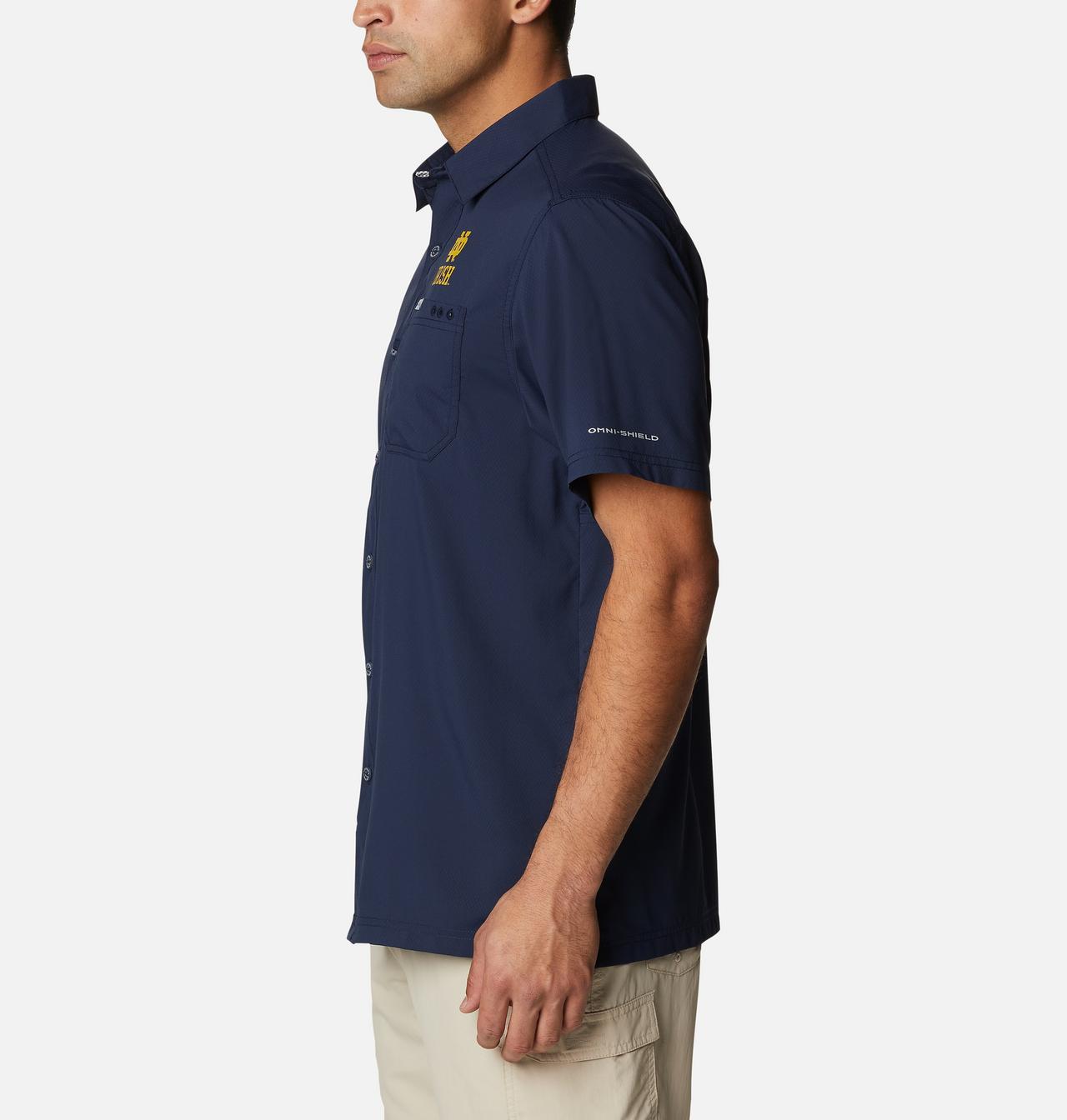 Men's Collegiate PFG Slack Tide™ Camp Shirt - Notre Dame 3