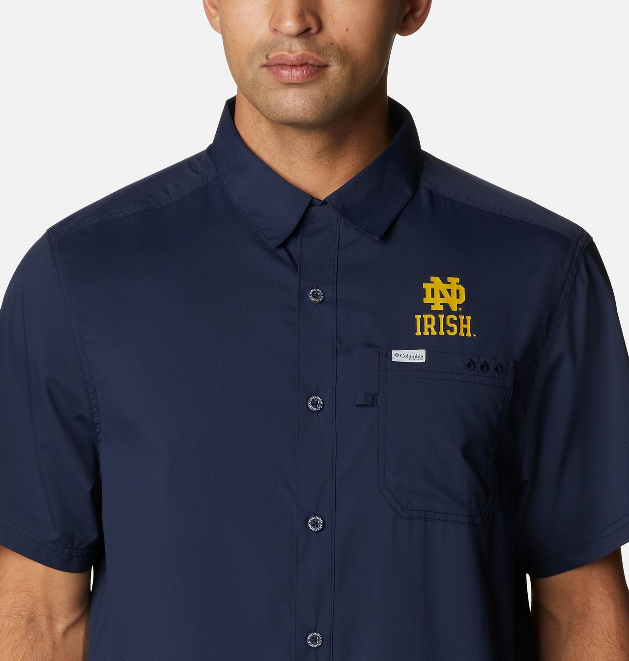 Men's Collegiate PFG Slack Tide™ Camp Shirt - Notre Dame 4