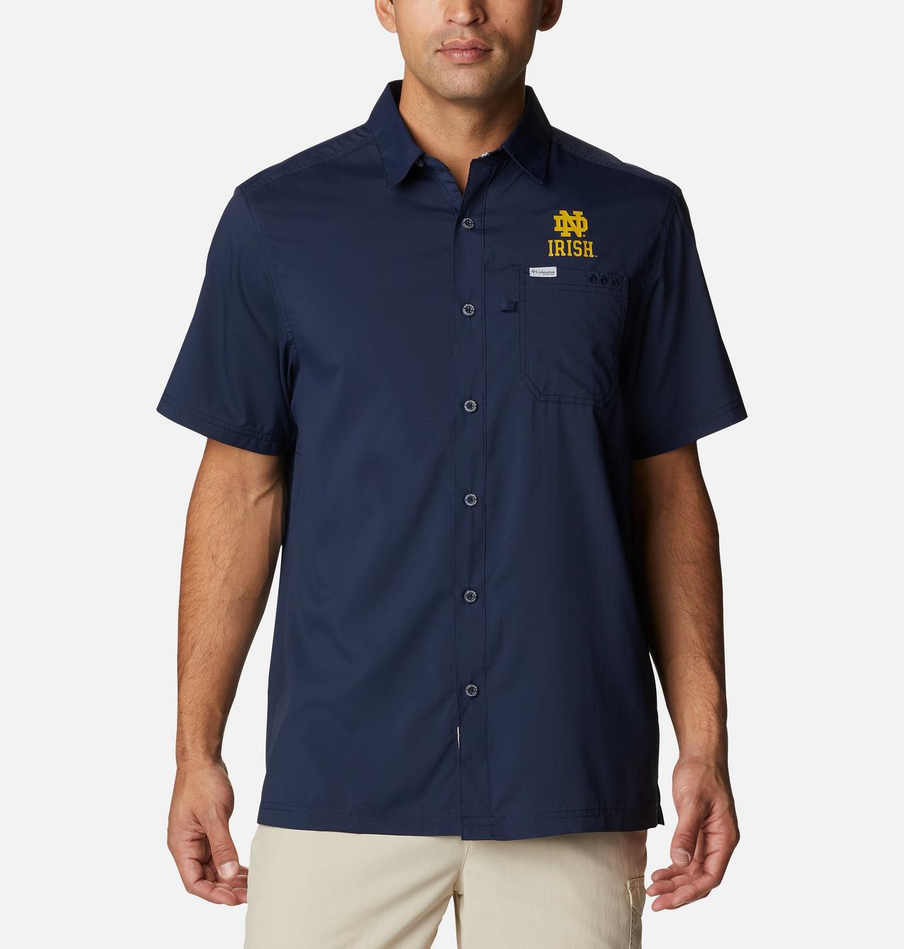 Men's Collegiate PFG Slack Tide™ Camp Shirt - Notre Dame 1
