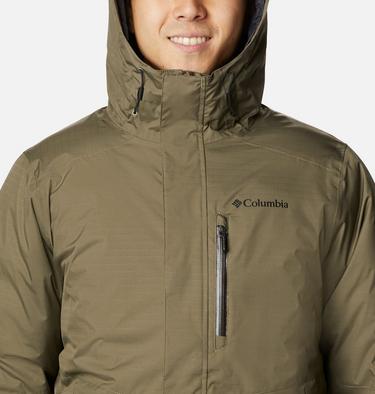 Men's Oak Harbor Insulated Rain Jacket, Color: Stone Green, image 4