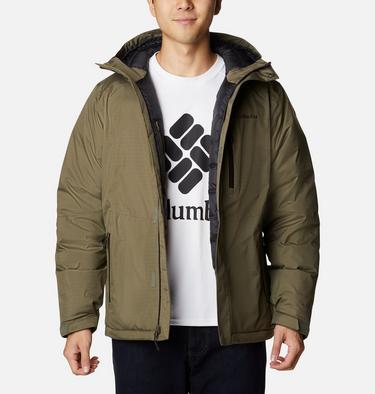 Men's Oak Harbor Insulated Rain Jacket, Color: Stone Green, image 1