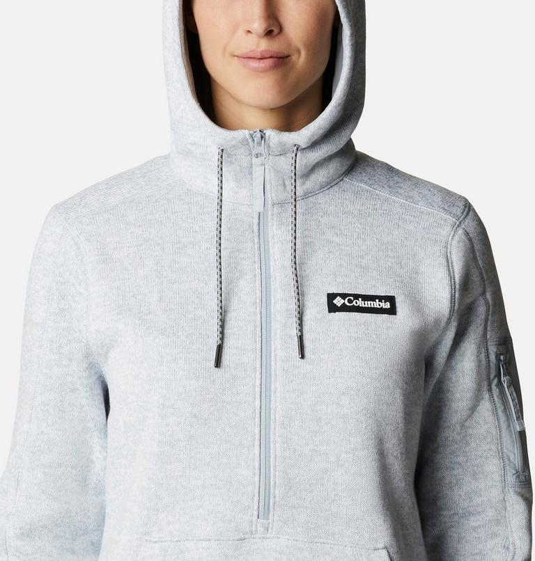 Women's Sweater Weather Hooded Pullover, Color: Cirrus Grey Heather, image 4