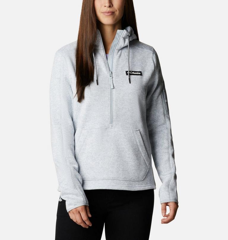 Women's Sweater Weather Hooded Pullover, Color: Cirrus Grey Heather, image 1