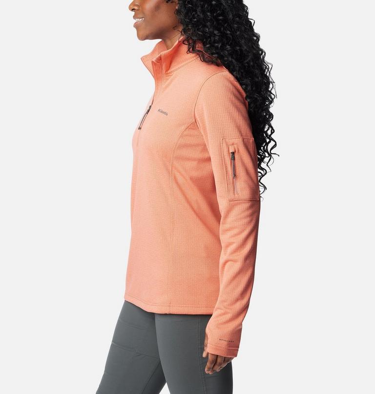 W Park View Grid Fleece 1/2 Zip | 852 | XL, Color: Faded Peach Heather, image 3