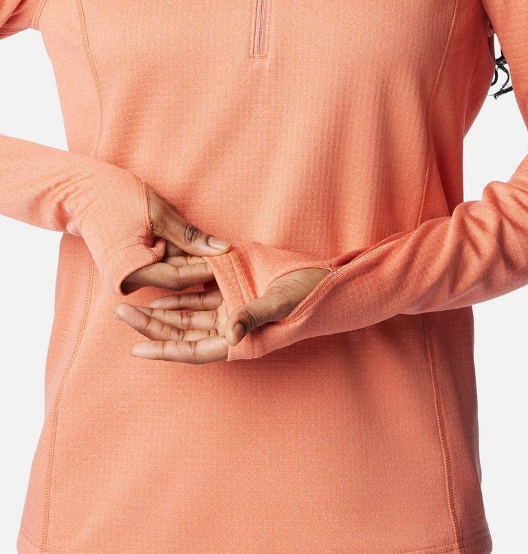W Park View Grid Fleece 1/2 Zip | 852 | XL, Color: Faded Peach Heather, image 5
