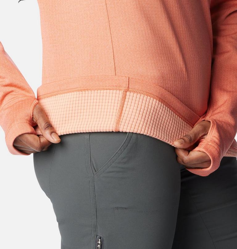 W Park View Grid Fleece 1/2 Zip | 852 | XL, Color: Faded Peach Heather, image 6