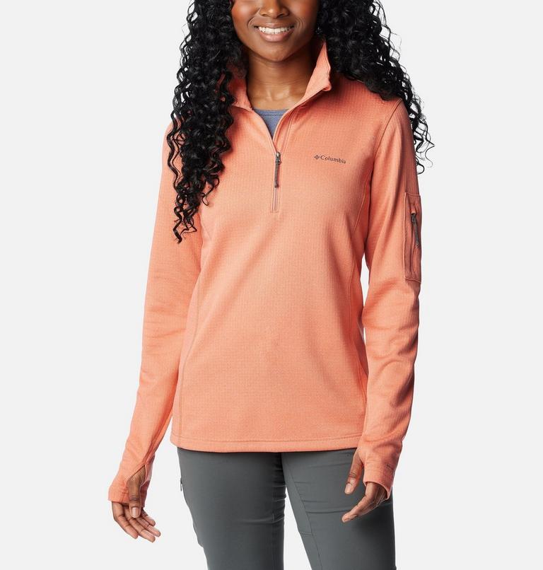 W Park View Grid Fleece 1/2 Zip | 852 | XL, Color: Faded Peach Heather, image 1
